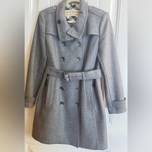BURBERRY Daylesmoore Wool-Blend Zip-Pocket Trench Coat | US 12 | Gently Used